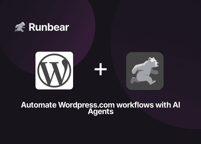 Automate Wordpress.com workflows with AI Agents