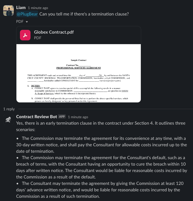 Slack Attachment Sample